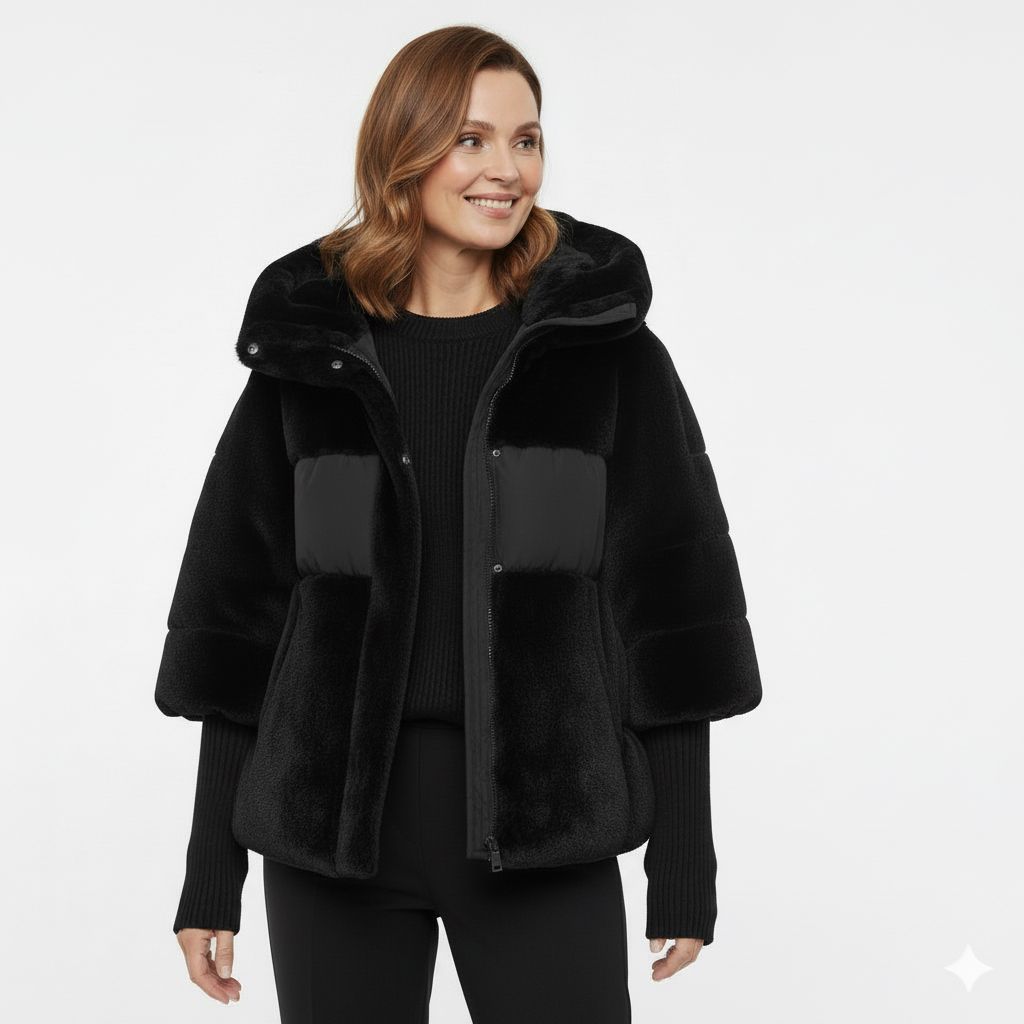 Lydia™ – Stylowa Kurtka z Futrzanym Akcentem