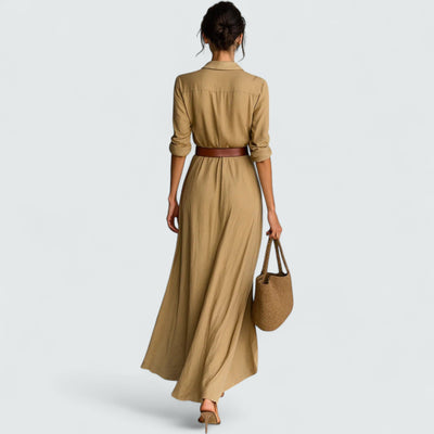 Lea™ Elegancka Sukienka Maxi z Paskiem