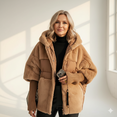 Lydia™ – Stylowa Kurtka z Futrzanym Akcentem