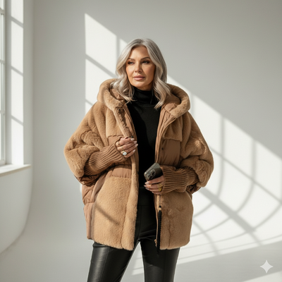 Lydia™ – Stylowa Kurtka z Futrzanym Akcentem
