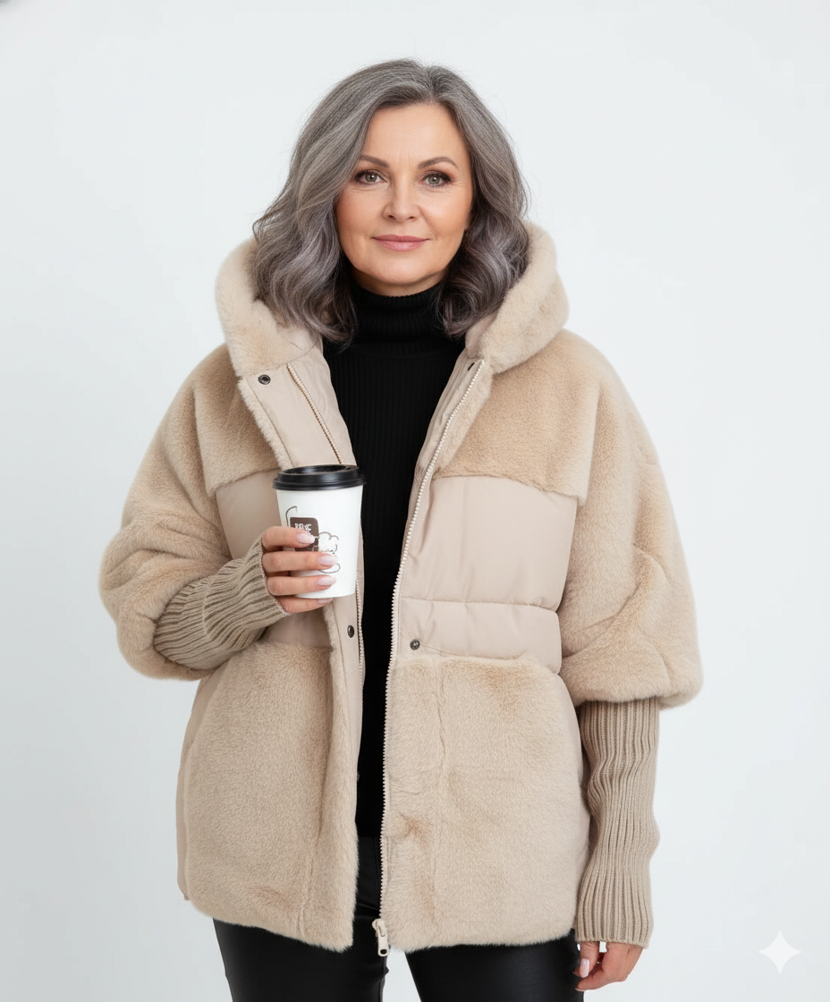 Lydia™ – Stylowa Kurtka z Futrzanym Akcentem