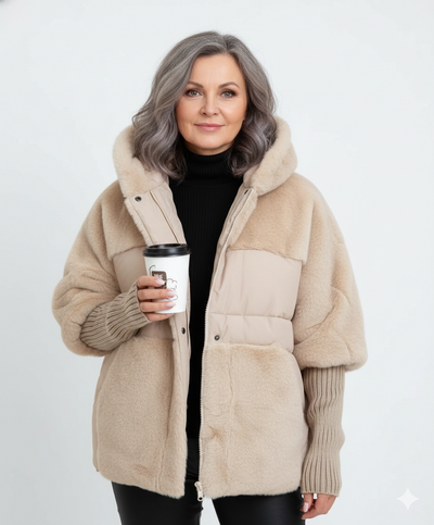 Lydia™ – Stylowa Kurtka z Futrzanym Akcentem