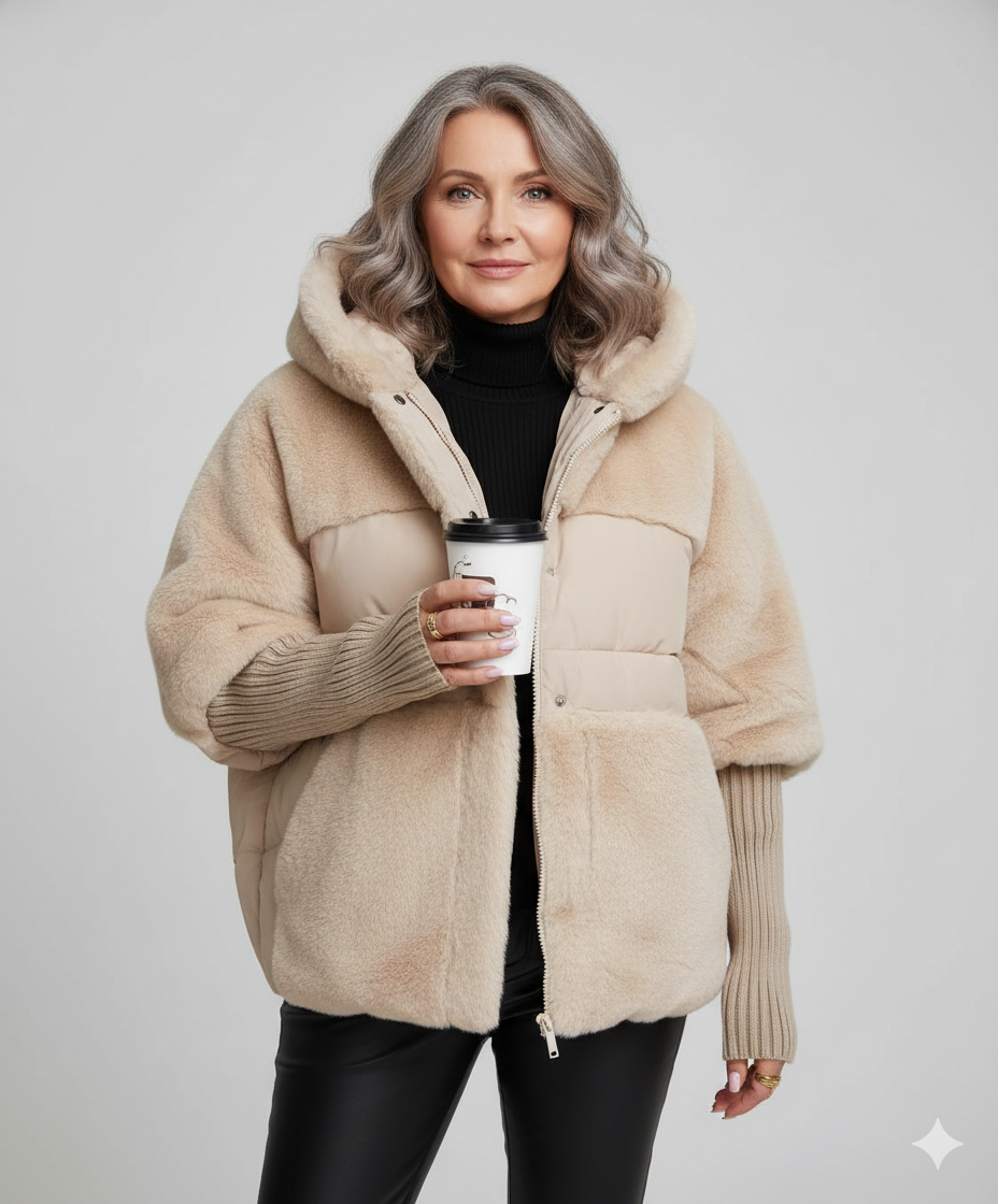 Lydia™ – Stylowa Kurtka z Futrzanym Akcentem