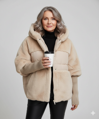 Lydia™ – Stylowa Kurtka z Futrzanym Akcentem