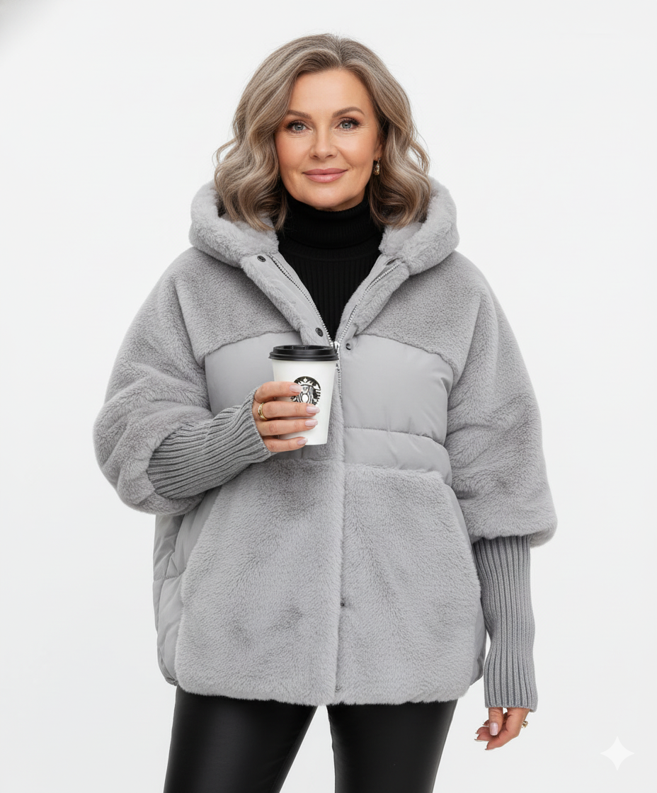 Lydia™ – Stylowa Kurtka z Futrzanym Akcentem