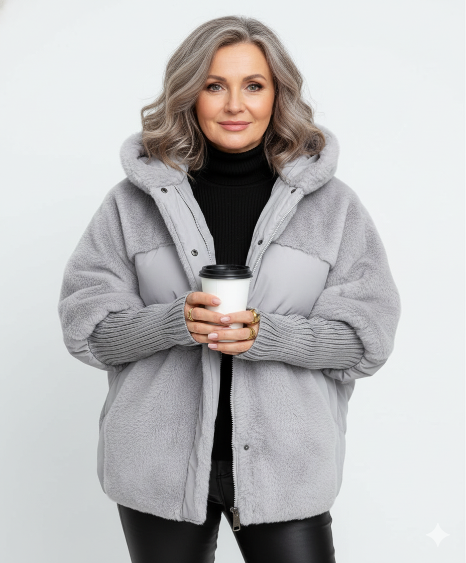 Lydia™ – Stylowa Kurtka z Futrzanym Akcentem