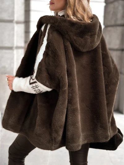 Valeria™ – Elegancka Futrzana Kurtka z Kapturem